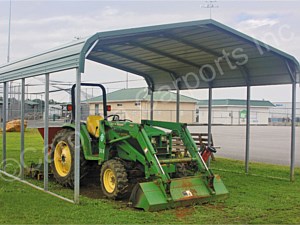 Regular Style Carport with Top Only and 2 Braces on All Legs